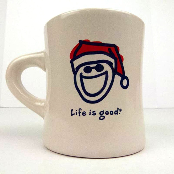 Life Is Good Coffee Mug Cup Santa Hat Christmas Holiday Do What You Like - Picture 3 of 16